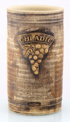 Chladič na víno kameninový - černá glazura