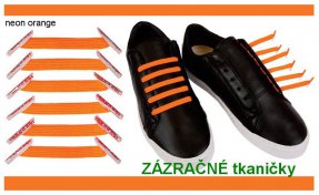 Zázračné Tkaničky U-Lace 6 ks neonově oranžová