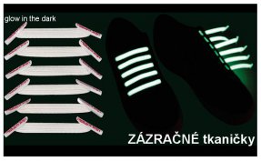 Zázračné Tkaničky U-Lace 6 ks svítící ve tmě LED