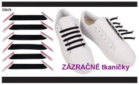 Zázračné Tkaničky U-Lace 6 ks černá