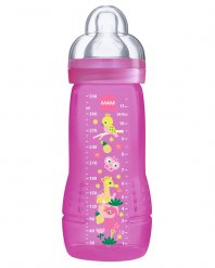 MAM láhev Baby bottle 330 ml + dudlík V3 4m+ růžová