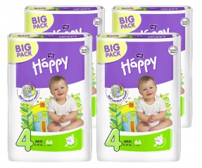 Bella Happy 4 Maxi (8-18kg) 264 ks - výhodné balení