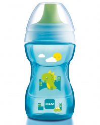 MAM Fun to Drink Cup 270 ml - hrnek na učení s oušky 8+m modrý